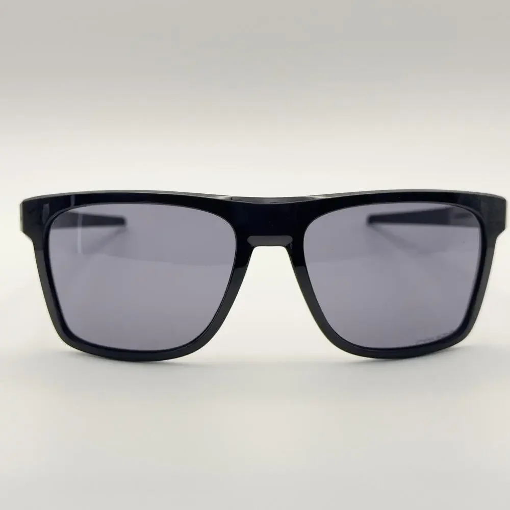 Oakley Sunglasses LEFFINGWELL OO9100-0157 Black Square Frame Prizm Grey Lens NEW